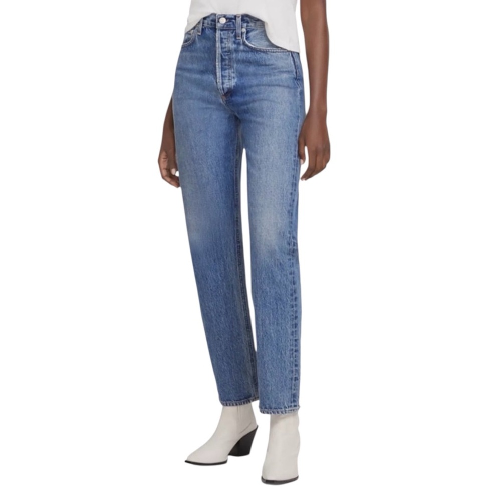 AGOLDE Denim Jeans High Rise Straight Leg Blue Size 23